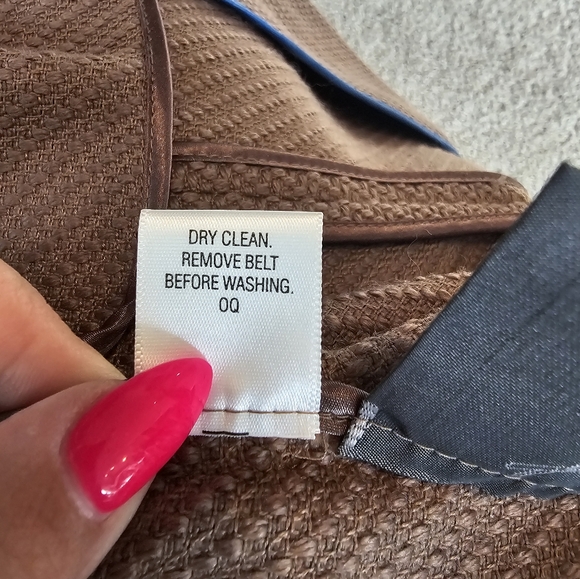 Simply Vera Women's Size L - Oxford Brown Buttonless Coat - no waist strap - Picture 6 of 6